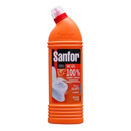 Cleaning toilet product "Sanfor" WC Gel Super Power, 1000 gr