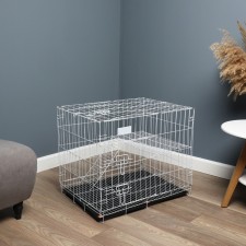 A cell for dogs and cats, a bunk 70 x 50 x 60 cm, white