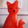 LED figure "Fox with a fox" 24 × 35 × 19 cm, acrylic, 40 LED, 220 V, glow of white