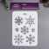 Plastic stencil "Snowflakes" 16x22 cm