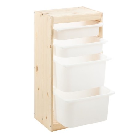 Trofast-2 rack, with containers, vertical, pine array-2