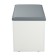 Gerda Pouf, 600x355x432, white/eco -leather gray