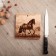 Board from the massif “horse”, square, 18 × 18 cm