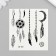 Tattoo on the body Black "Sleeps of dreams with feathers" 8x7.5 cm