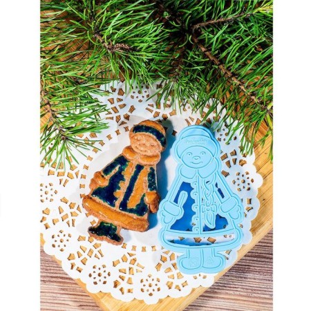 Books Form "Snow Maiden", cutting, stamp, 10.5 × 6 cm, blue color-5
