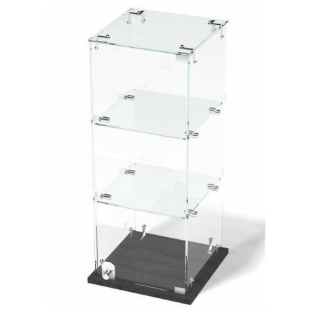 Table window, 2 shelves, 300 × 300 × 700, chipboard, glass color gray-1