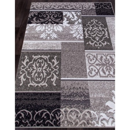 Rectangular carpet Merinos Silver, size 250x500 cm, Gray color-1