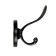 Furniture hook Cappio Vintage, two -rod, black color, 4 pcs.