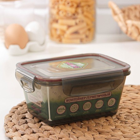Container Hermit rectangular Violet, 800 ml, smoky color-4
