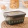 Container Hermit rectangular Violet, 800 ml, smoky color
