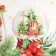 Ethel towel Christmas Red Flowers 40x73 cm, 100% HL, sarzha 190 g/m2