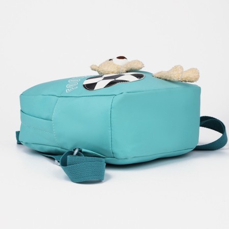 Baby backpack on lightning, 3 outer pockets, turquoise color-6