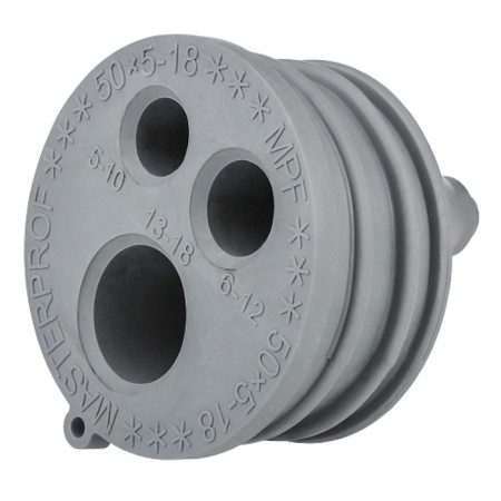 Drainage cuff Masterprof Isa. 131886, D = 50 x 5-18 mm, TEP, gray
