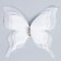 Decor for creativity "Butterfly", three -layer, set of 12 pcs., Size 1 pc. - 5 × 4.5 cm, white color