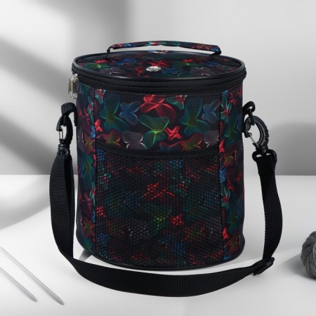 Folloer Bag "Neon butterflies", 2 eyelets, d = 21 × 23 cm, color colorful color-2