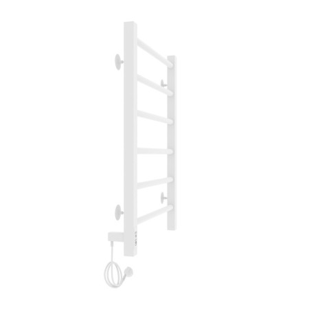 Two -heated towel rail Laris Felia CC6, 400x600 mm, 6 crossbars, left, white-11