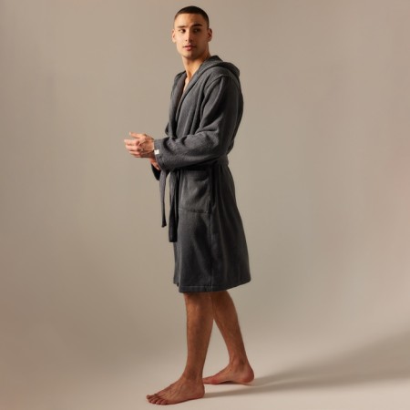 Terry robe with a hood of men's SL Home: Basic "Grig Sandra", size L, 100% cotton, 420 g/m2 9849-7
