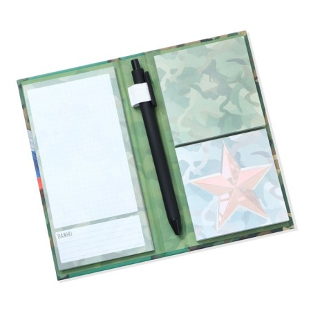 Block of papers for records, stickers, pen "February 23"-4