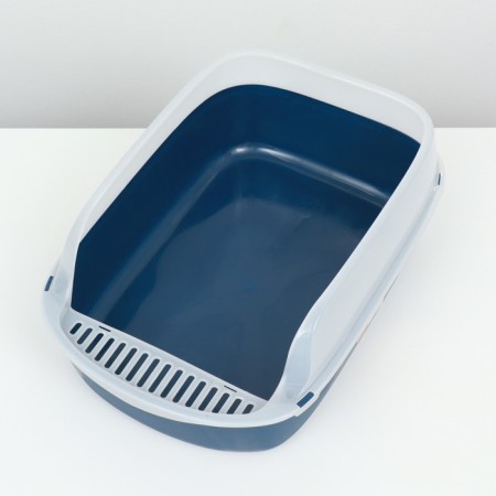 Toilet with board, 50x35x18 cm, blue-2