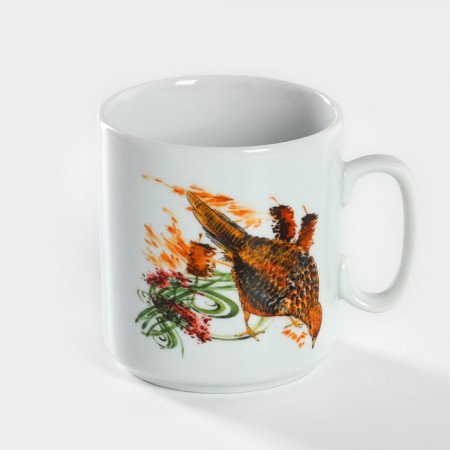Porcelain mug "Hunting season", 300 ml, white