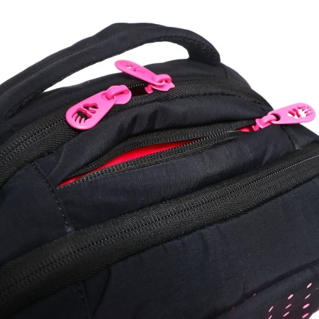 Youth backpack 40 x 28 x 16 cm, Grizzly, ergonomic back, laptop compartment, black/pink-11