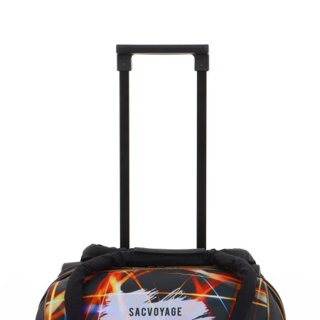 Small Small suitcase 20 "with a bag, a lightning department, with an extension, the color is black-4