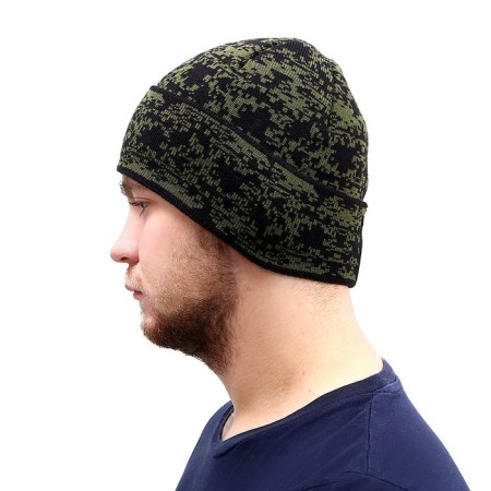 Knitter hat, fleece, camouflage-1