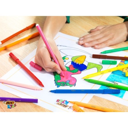 Flomasters 12 flowers BIC Kids Visa, children's, washed off, thin letter-13