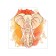 Apron of a kitchen with a photo print "Good Elephant", adjustable, size OS