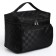 Cosmetic bag with a zipper, with a mirror, black color