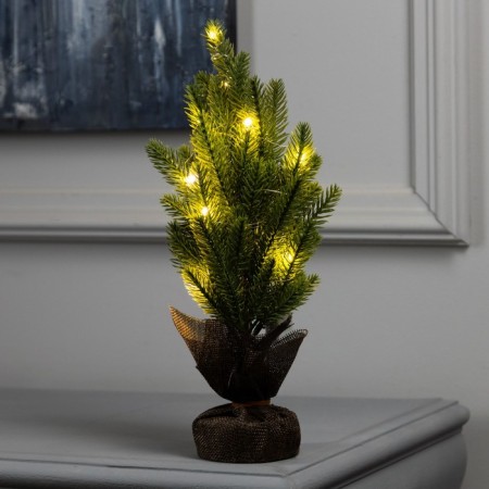 Figure LED "Pine" 32x15x15 cm, 10 LED, AG13X3 batteries (included), glow warm white