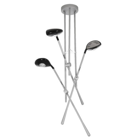 Chandelier "3 clubs" 65 × 75 cm, 3 × 10 watts, aluminum, plastic, glow warm white-1