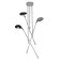 Chandelier "3 clubs" 65 × 75 cm, 3 × 10 watts, aluminum, plastic, glow warm white