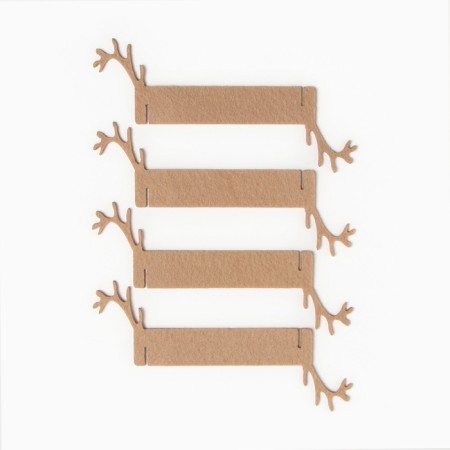 Set of decorative. Kovlets for napkins "Deer" ts.Bozh 4pc 15*5cm, 100%p/e felt-1