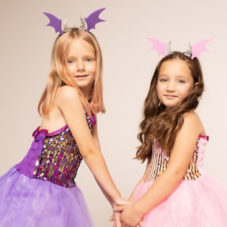 Carnival set "Dragon": pink dress, rim-8