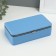 Casket to the leatherette for jewelry "Small ripples" blue-blue 10x18x6 cm