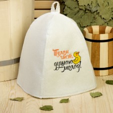A hat for a bath with embroidery 
