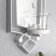 Climber Plastic, glass for 1 candle "Mirror light" set 2 pcs D-4 cm white 8x11.5x37 cm 90688