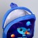 Baby backpack for a boy with sequins "Rocket in Cosmos", 23 × 28cm