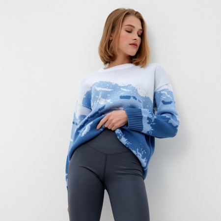 Jumper female minku: Casual Collection Blue color, rr 42-44-6