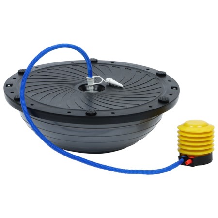 Half -sphere Bosu is gymnastic, with a pump, 46x20 cm, gray color-8