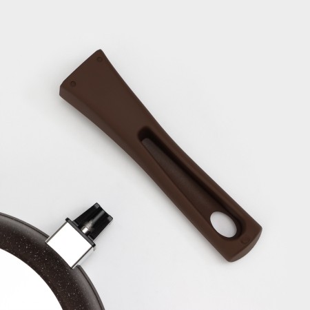 Pan, d = 22 cm, removable handle, anti -stick coating, color coffee marble-3