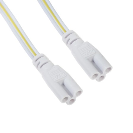 Connective wire for lamps, connector l/n/g, 100 cm, white-1