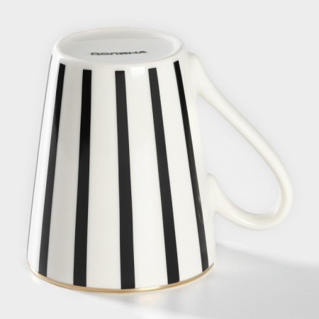 Porcelain share mug "Zebra", 350 ml, white color-2