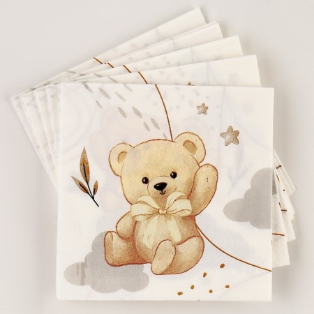 Paper napkins 25*25cm "Bear" (set 20 pcs)-2