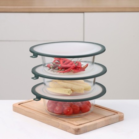 Vacuum lid for utensils, d = 22.5 cm, green color-2