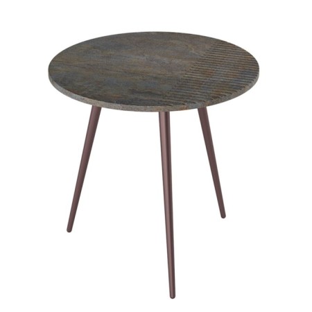 Table Ricon Straip, 550x550x550, Grange/wine metallic