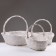 A set of baskets of 3 pcs, 48x37x15/40 cm, white, willow