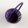 Wicker basket, D13 x H9.5/28cm, bamboo, light purple