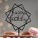 Topper "Happy Birthday", geometry, black, giving beautifully